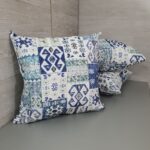 Katari todo para decoración de tu hogar. Cojín decorativo de loneta española diseño (étnico azul).