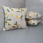 Katari todo para decoración de tu hogar. Cojín decorativo de loneta española diseño (limones).